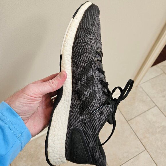 Adidas Men's PureBoost Knit Running Shoes, Gray, Sz 13 - Picture 12 of 16